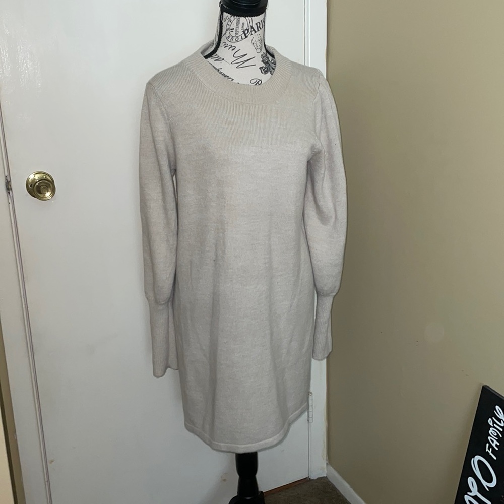 French connection soft sweater beige size medium.